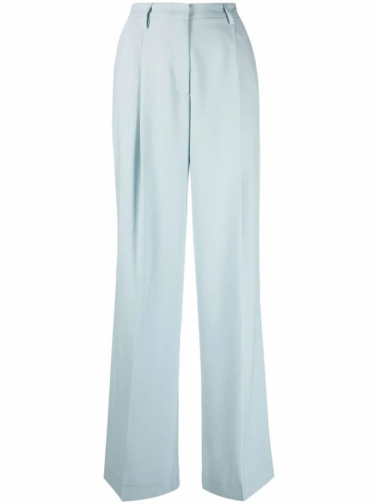 Wide-Leg High-Waisted Trousers