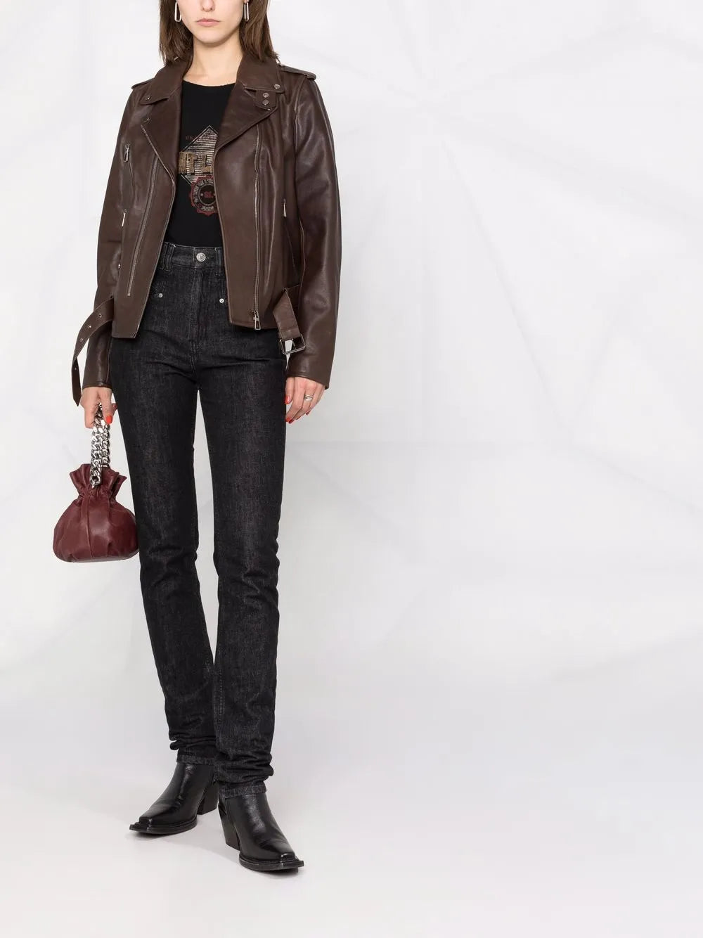 Belted Biker Jacket