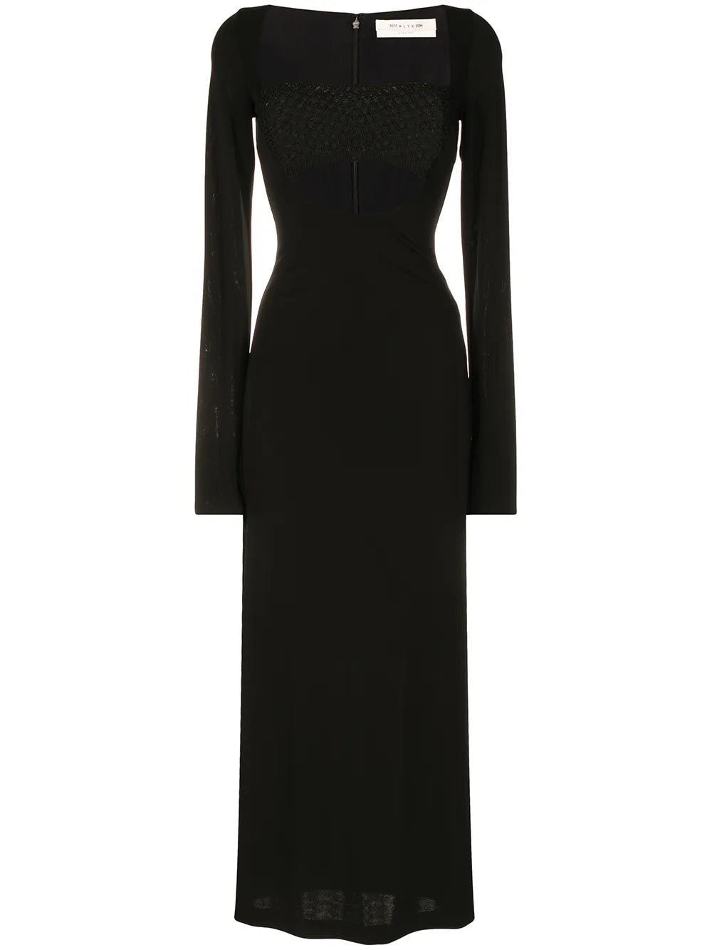 Bandeau-Panel Macramé Knit Dress