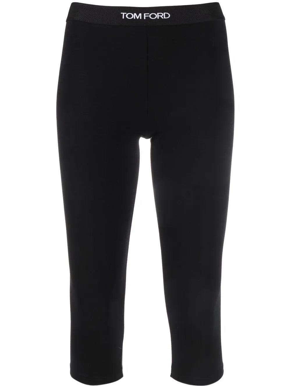 Cropped Logo-Waistband Leggings