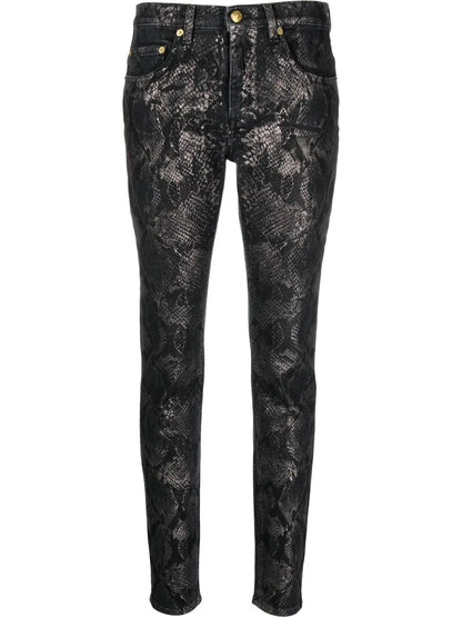 Python Print Slim-Fit Trousers
