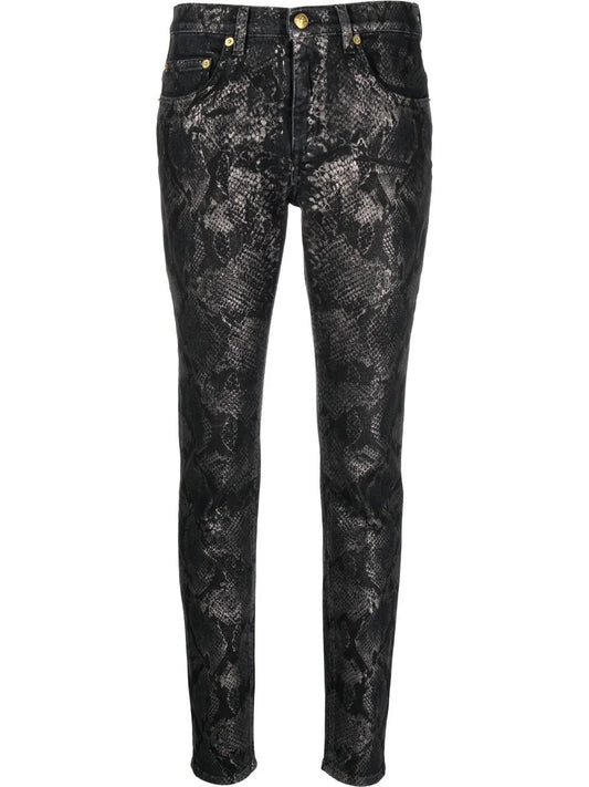 Python Print Slim-Fit Trousers
