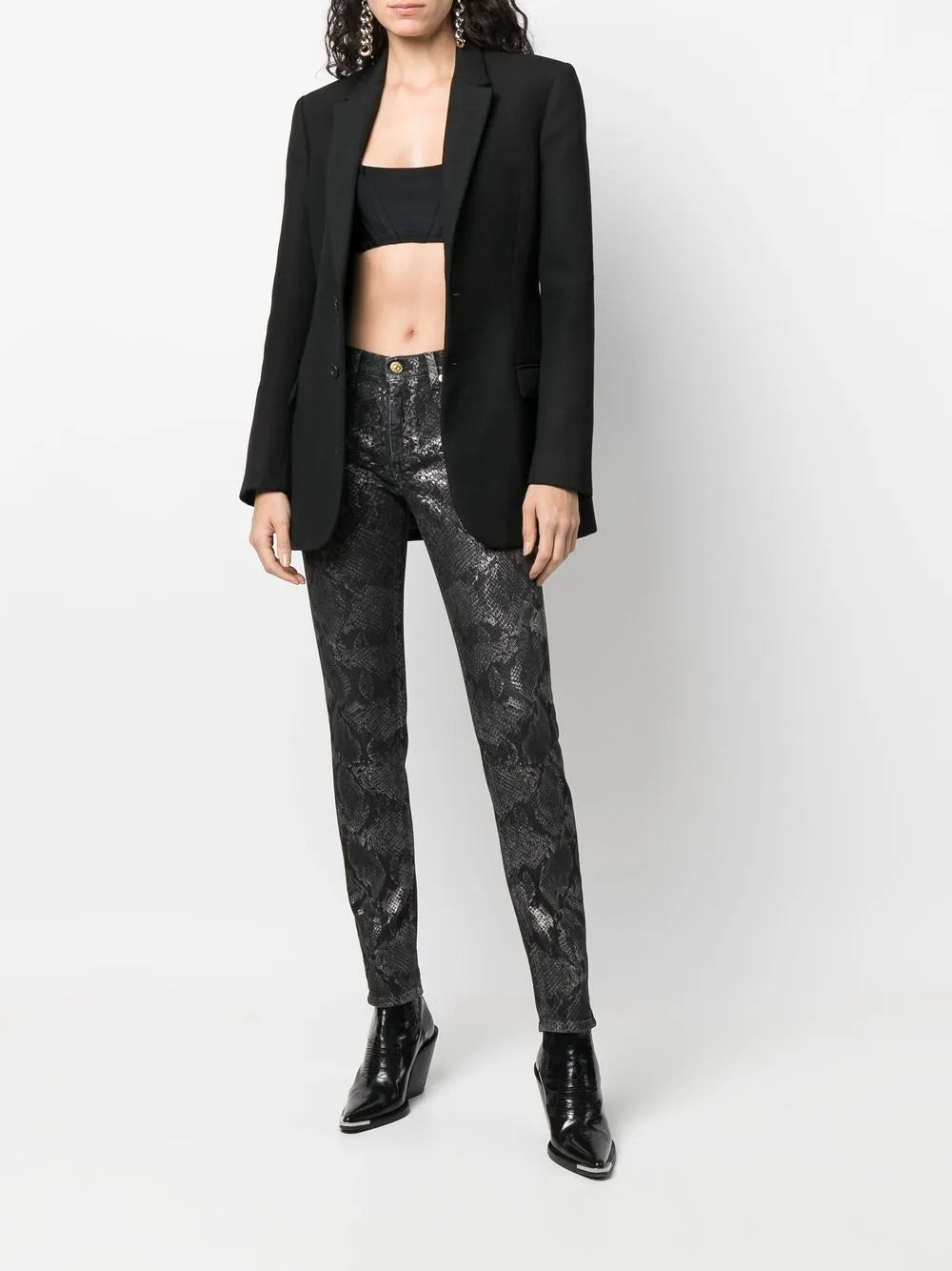 Python Print Slim-Fit Trousers