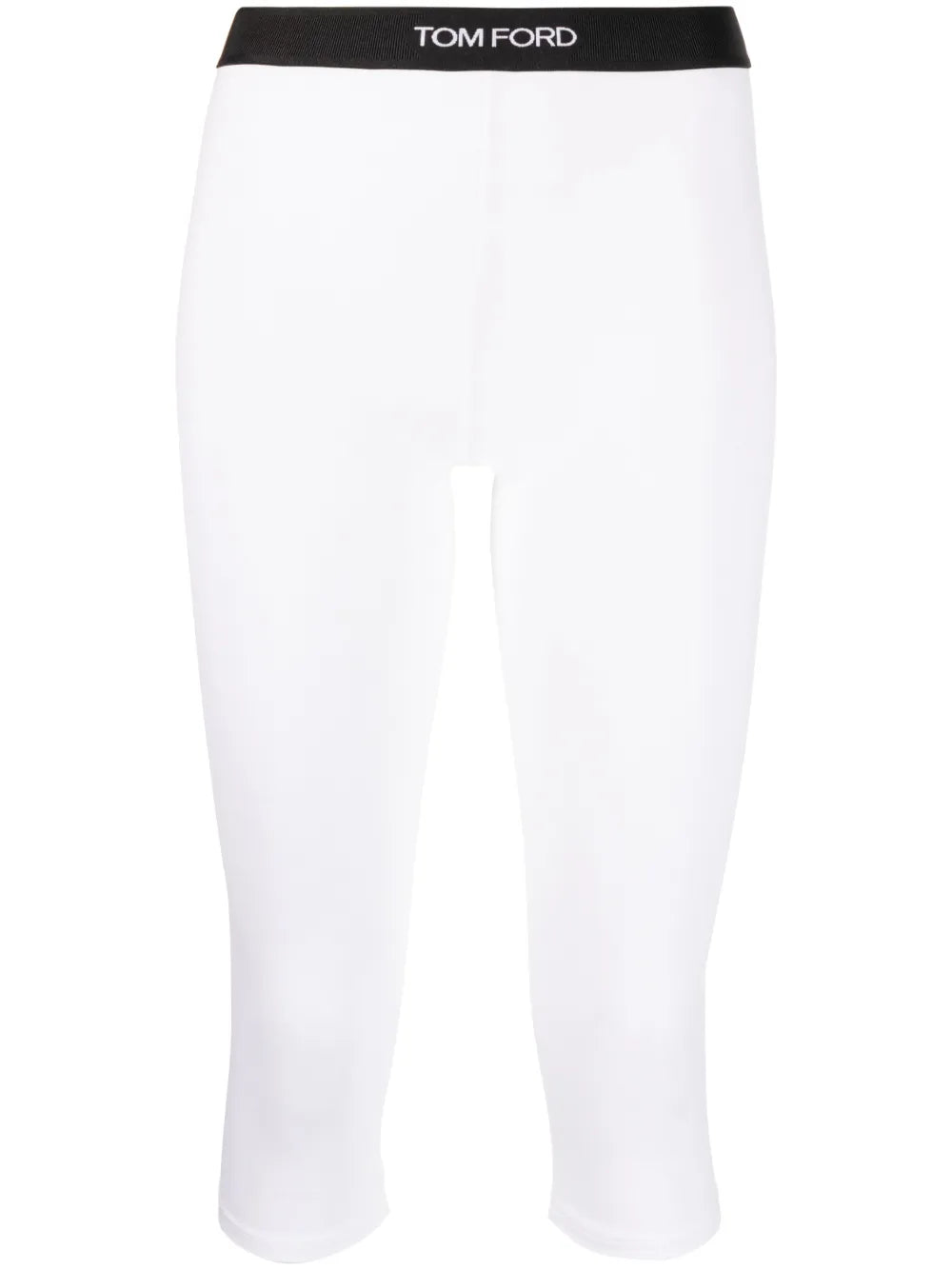 Cropped Logo-Waistband Leggings