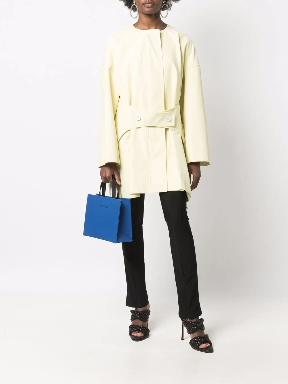 Button-Fastening Single-Breasted Coat