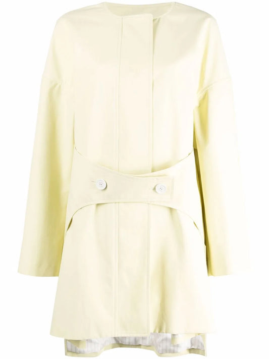 Button-Fastening Single-Breasted Coat