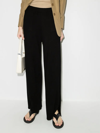 Mid-Rise Flared Trousers