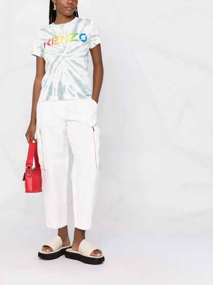 Logo-Print Tie-Dye T-Shirt