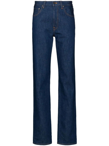 High-Waisted Straight Leg Jeans
