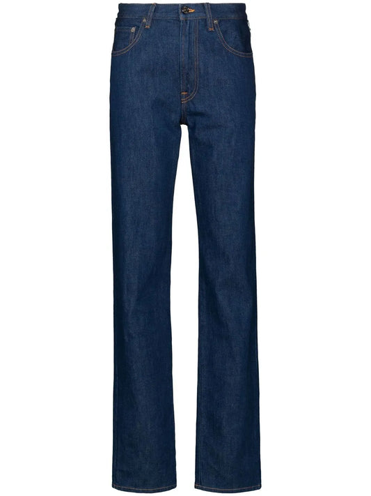 High-Waisted Straight Leg Jeans