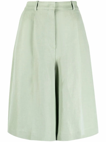 Wide-Leg Bermuda Shorts