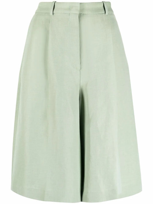 Wide-Leg Bermuda Shorts
