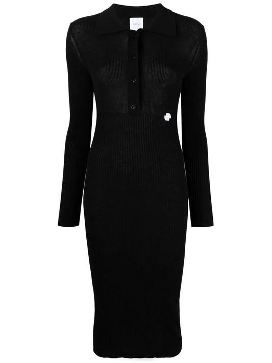 Logo-Embroidered Knitted Dress