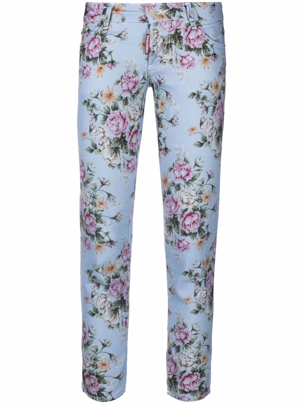 Floral-Print Skinny Trousers