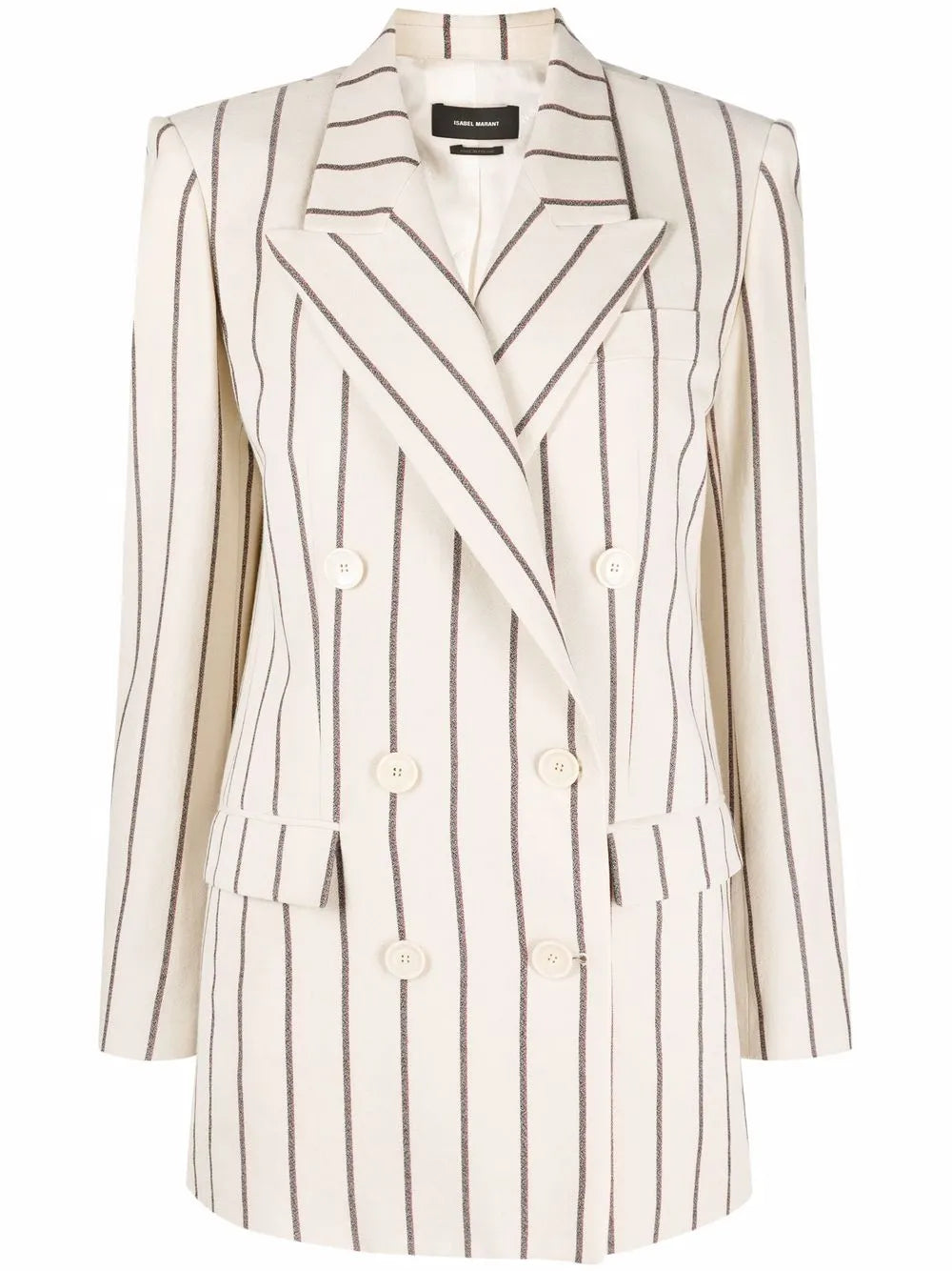 Nevim Pinstripe Double-Breasted Blazer