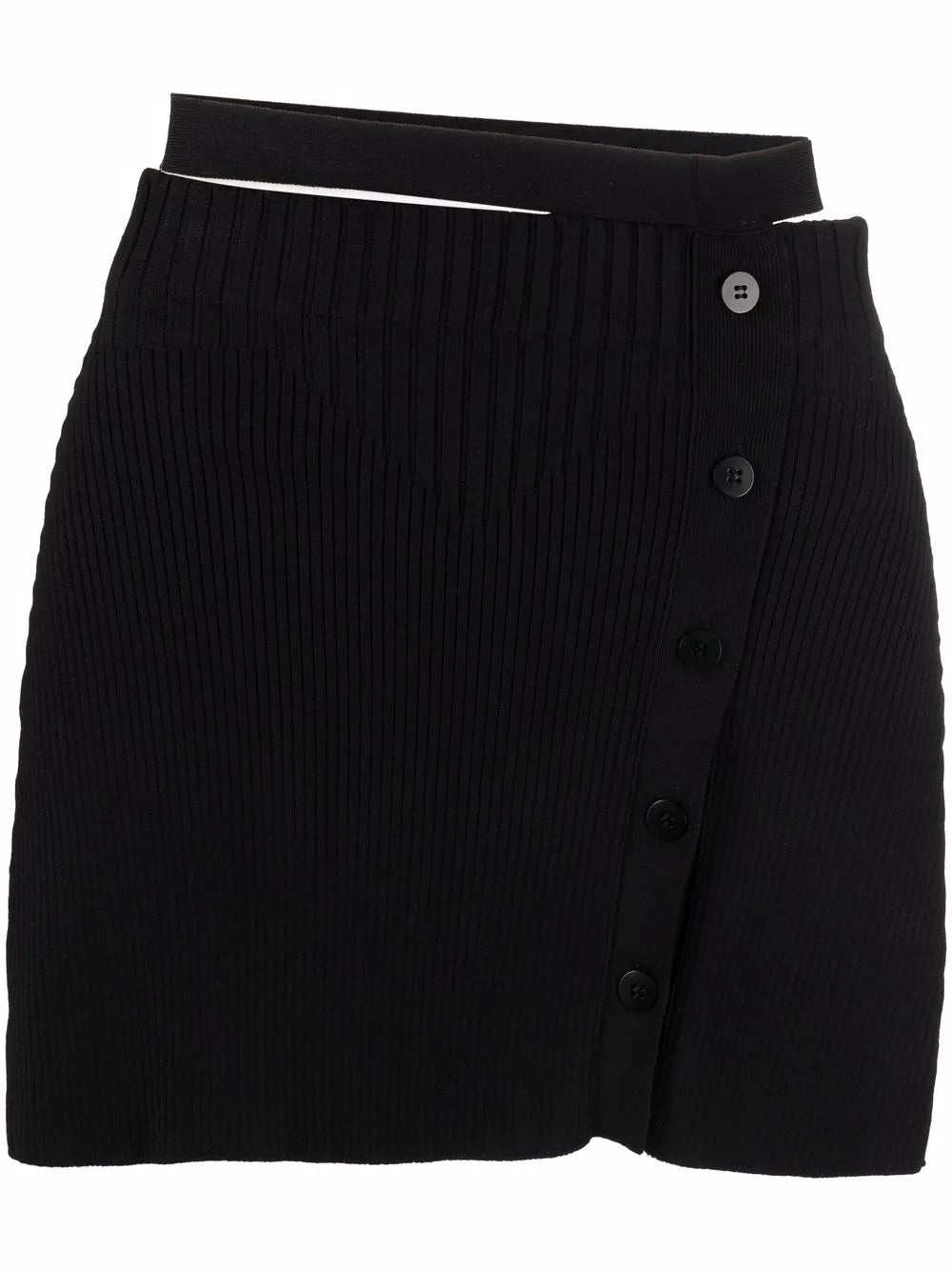 Cut-Out High-Waist Knitted Skirt