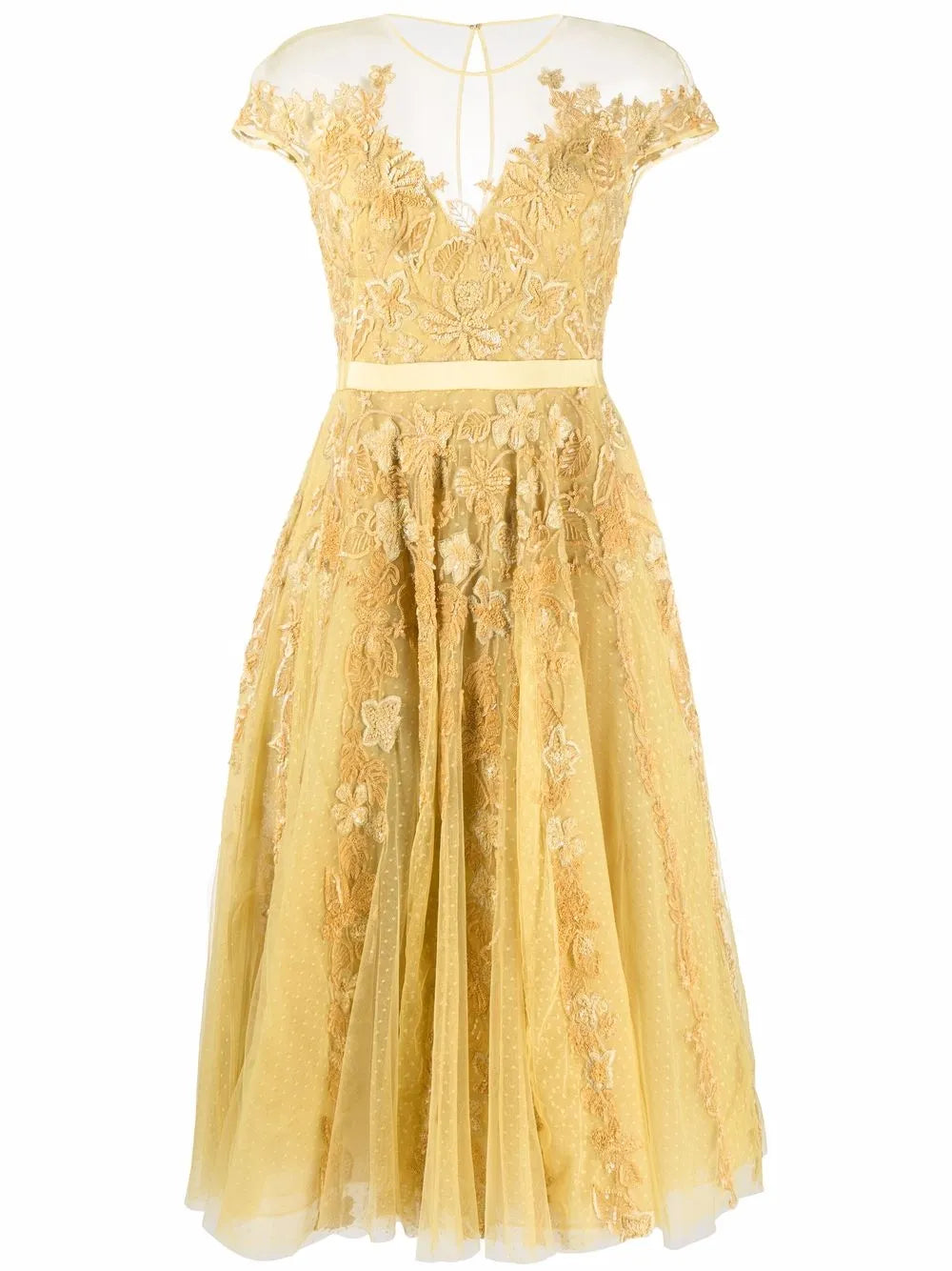 Embroidered Midi Dress
