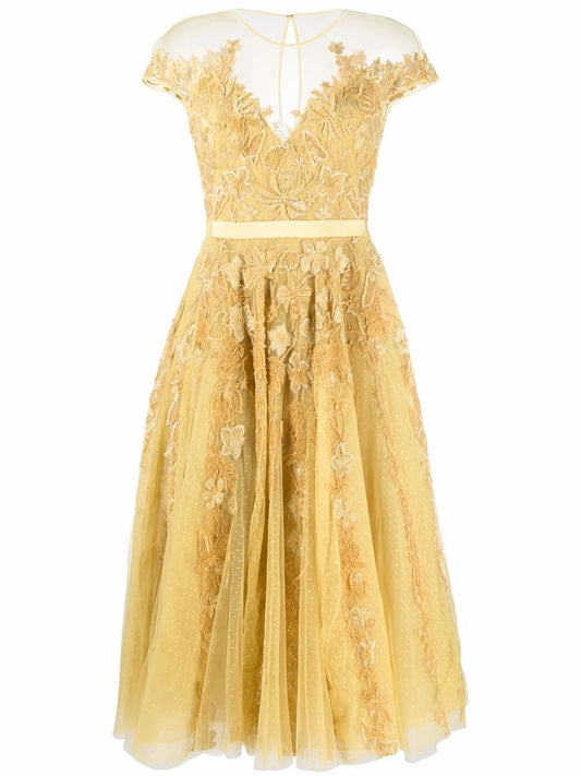 Embroidered Midi Dress