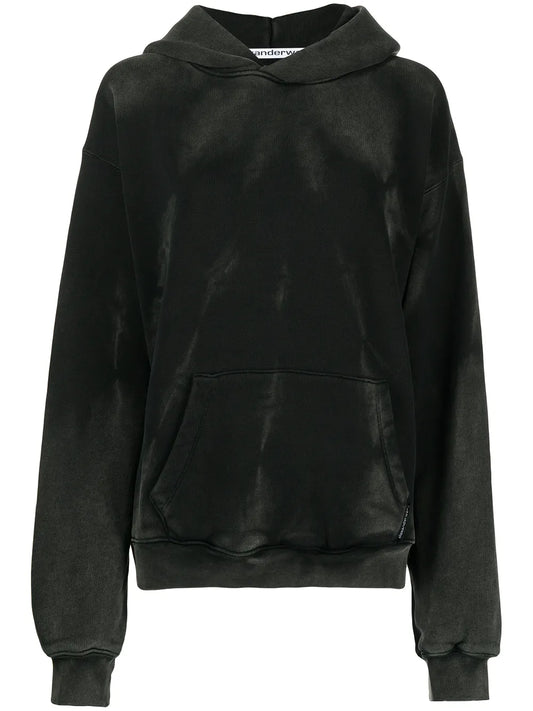 Long-Sleeved Acid Washed Hoodie