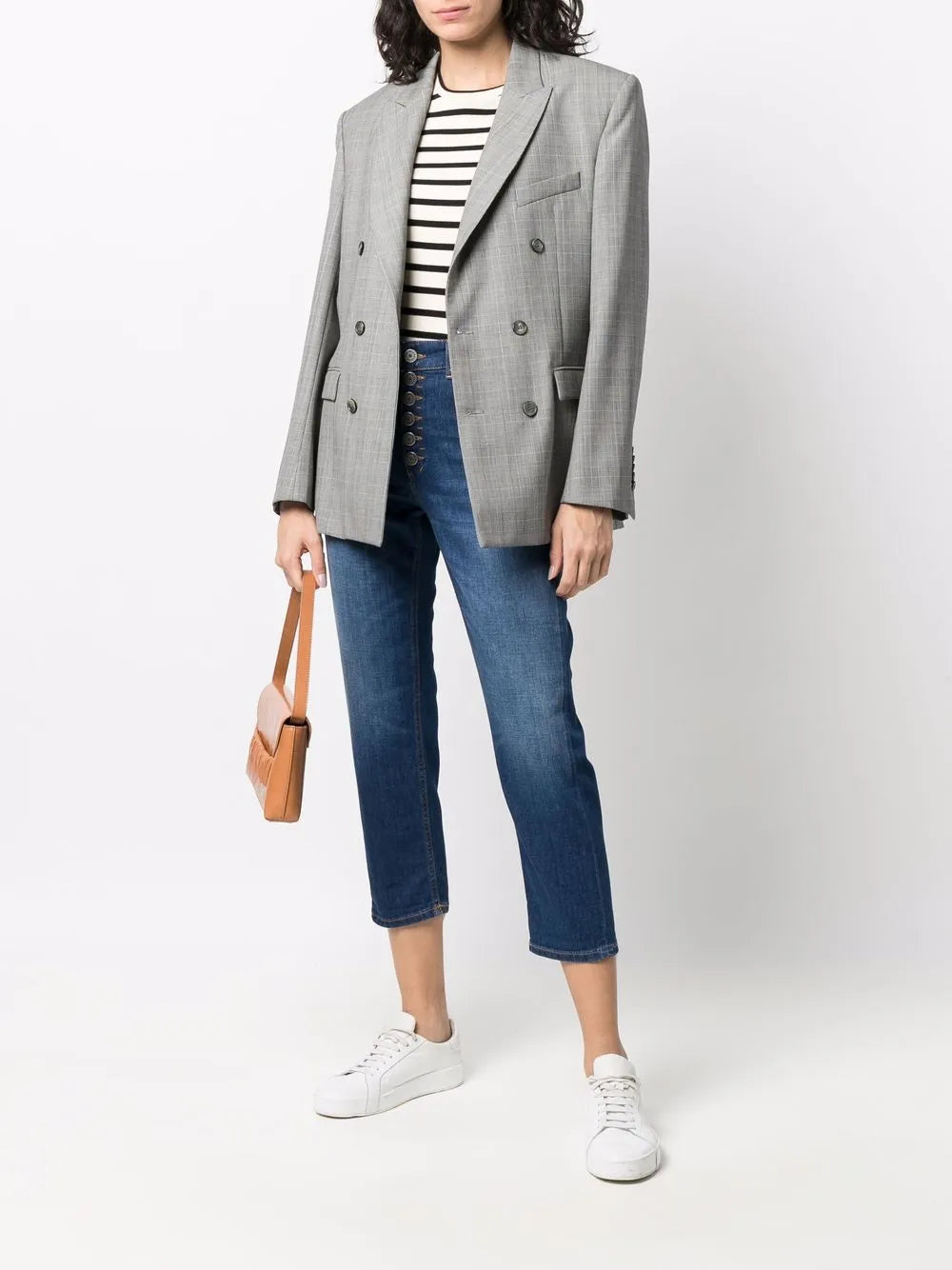 Cropped Button-Down Jeans