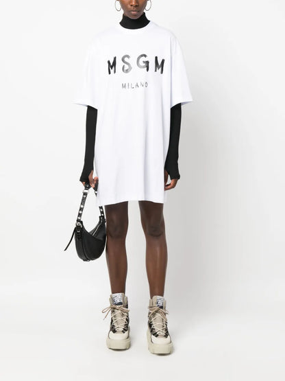Logo-Print Cotton T-Shirt Dress