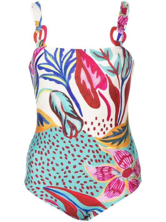 Flora Square-Neck Swimsuit