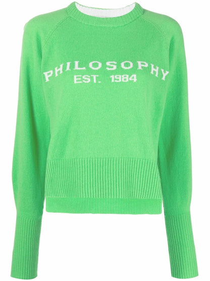 Logo-Intarsia Crew-Neck Jumper