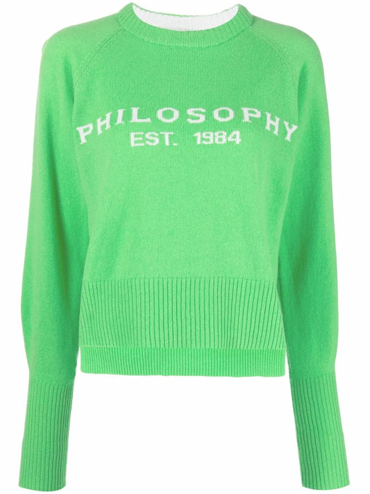 Logo-Intarsia Crew-Neck Jumper