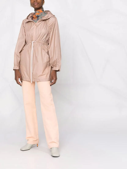 Drawstring-Waist Hooded Jacket