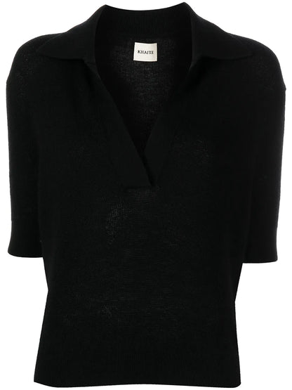 Jo Shortsleeved Cashmere Polo Top