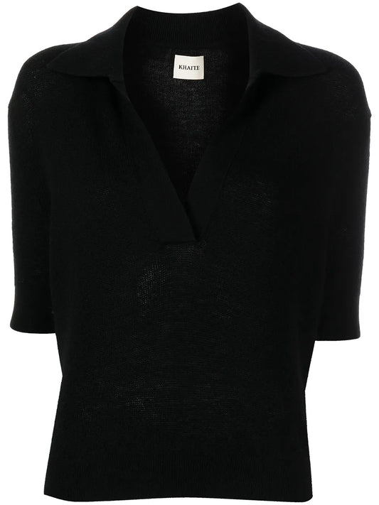 Jo Shortsleeved Cashmere Polo Top