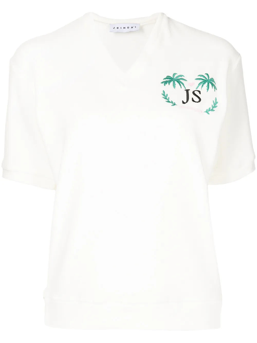 Logo-Embroidered V-Neck T-Shirt