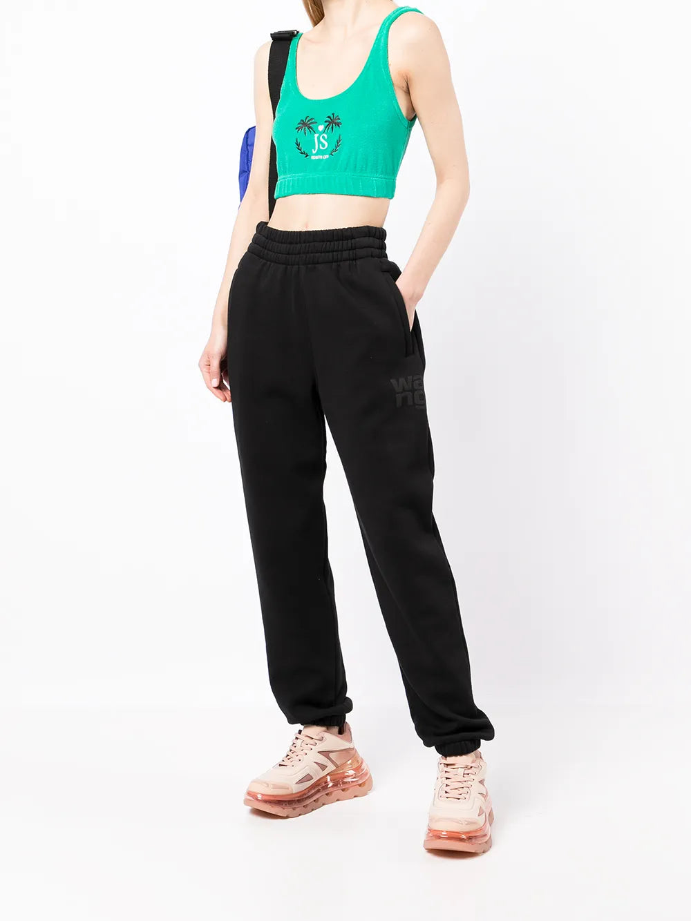 Terry-Cloth Effect Cropped Top