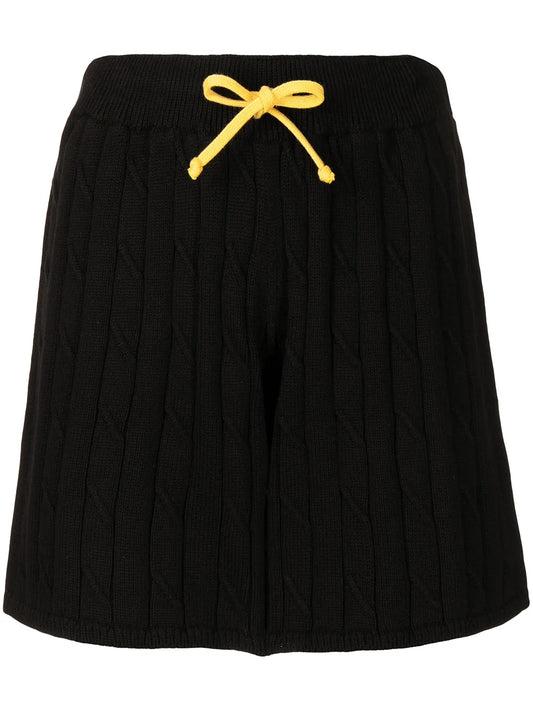 Cable-Knit Drawstring Shorts