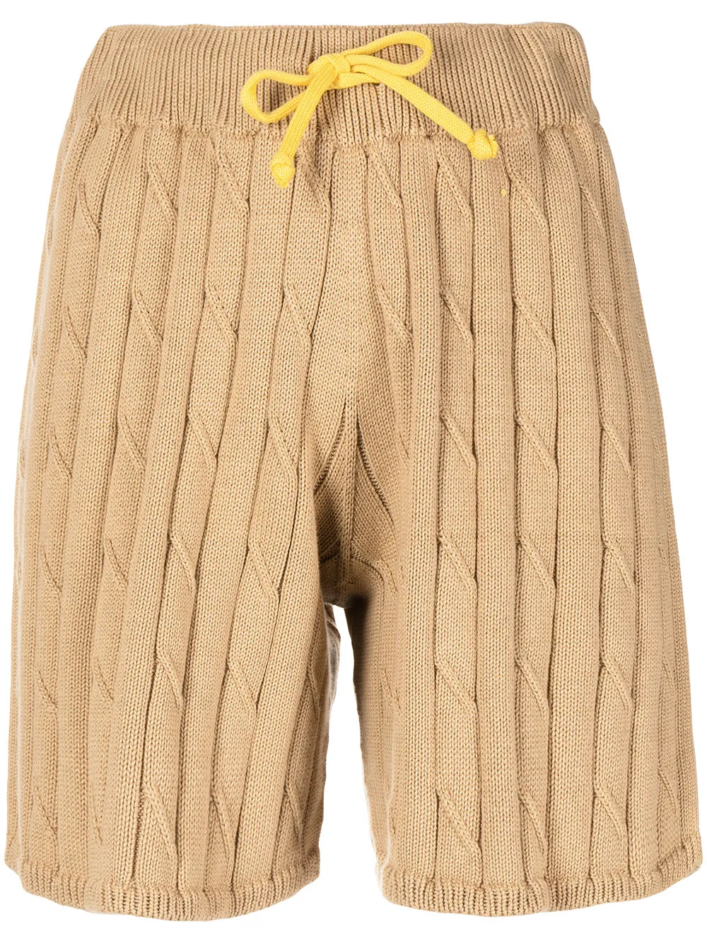 Drawstring Cable-Knit Shorts