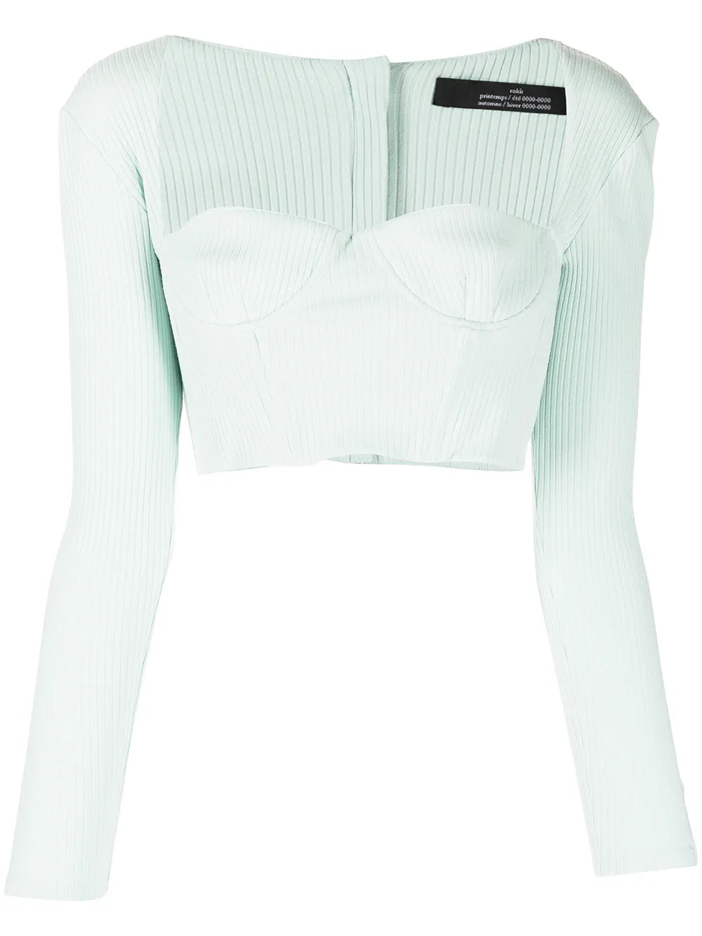 Ribbed Sweetheart-Neck Top