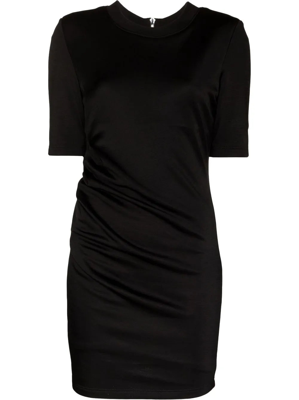 Round-Neck Short-Sleeve Mini Dress