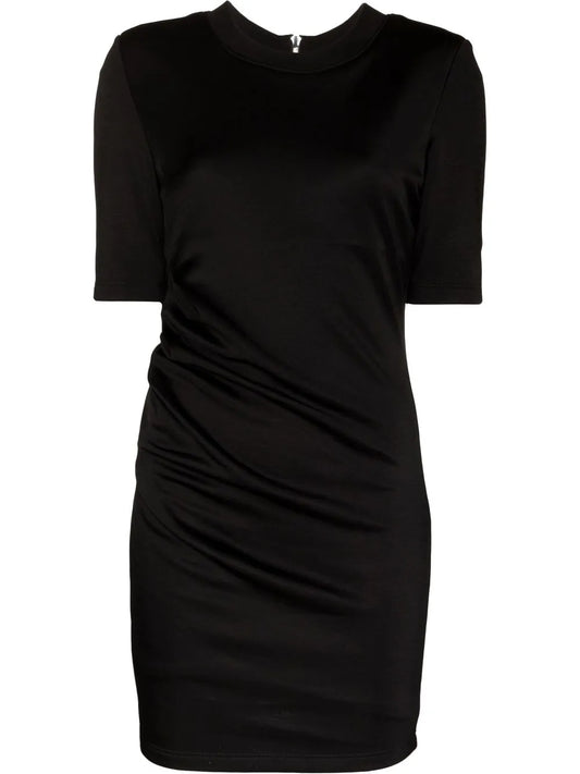 Round-Neck Short-Sleeve Mini Dress