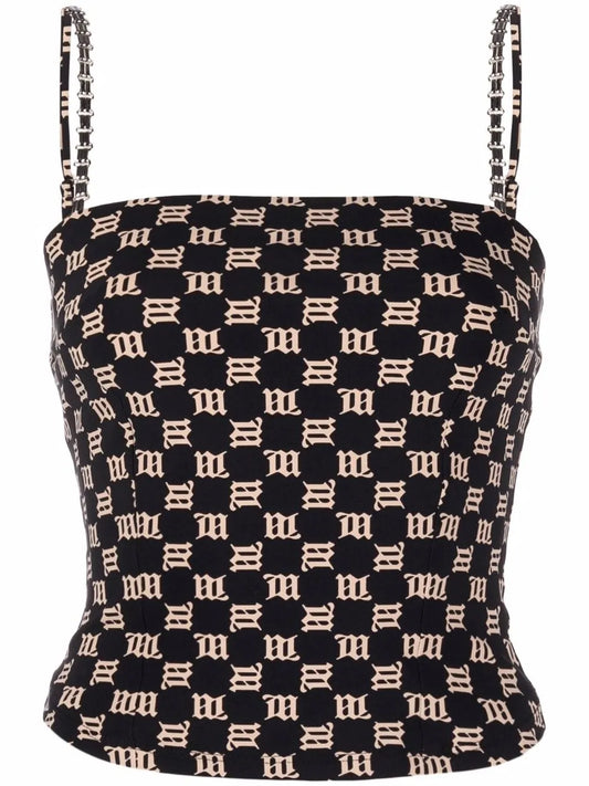 Monogram-Print Tank Top