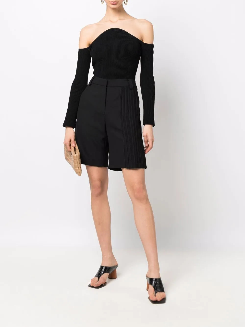Pleat-Panelled Tailored Shorts