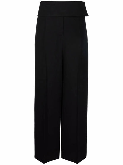 High-Waisted Wide-Leg Trousers