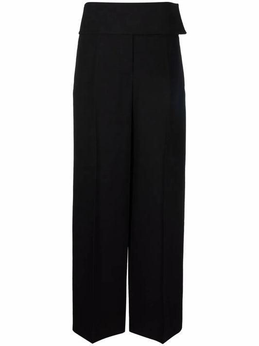 High-Waisted Wide-Leg Trousers