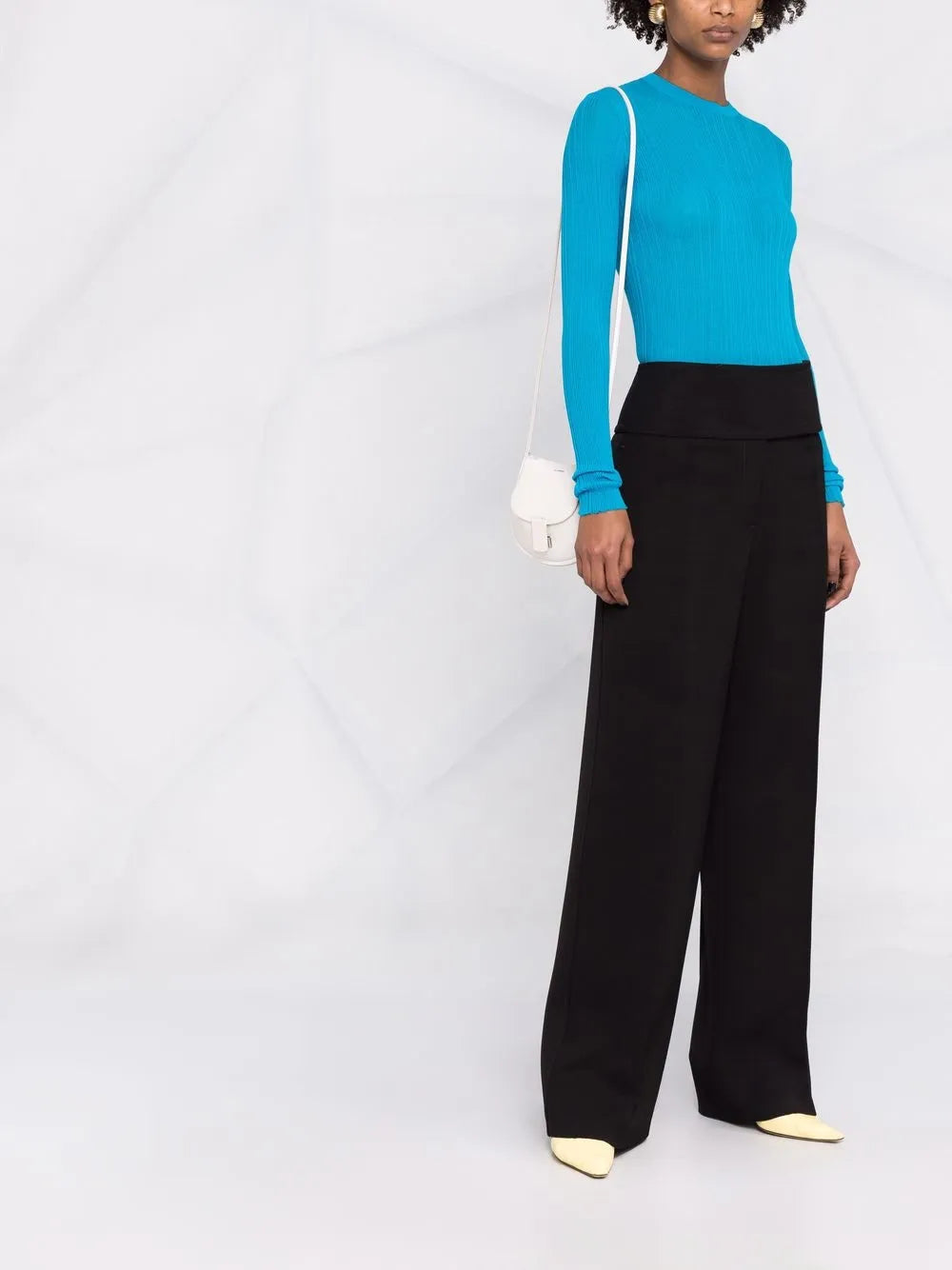 High-Waisted Wide-Leg Trousers