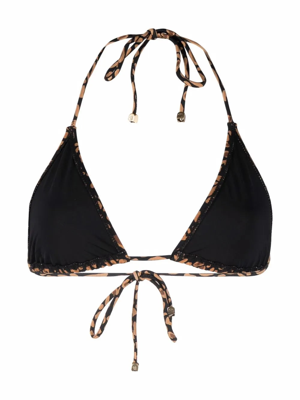 Animal-Print Triangle-Cup Bikini Top