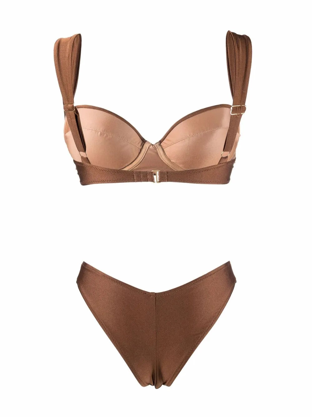 Satin-Finish Balconette-Style Bikini Set