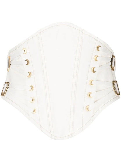 Laced Denim Corset Top