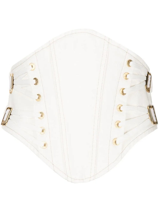 Laced Denim Corset Top