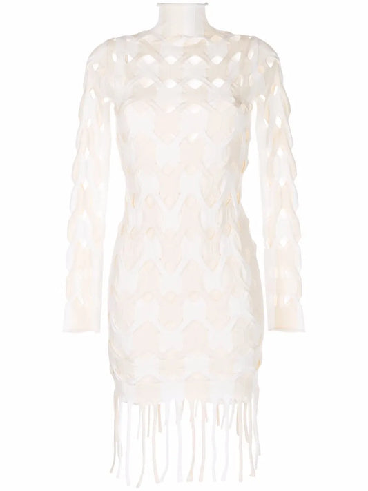 Two-Tone Cable Mini Dress