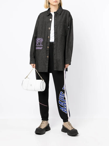 Logo-Print Tapered Trousers