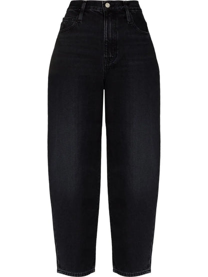 High-Waisted Straight-Leg Jeans